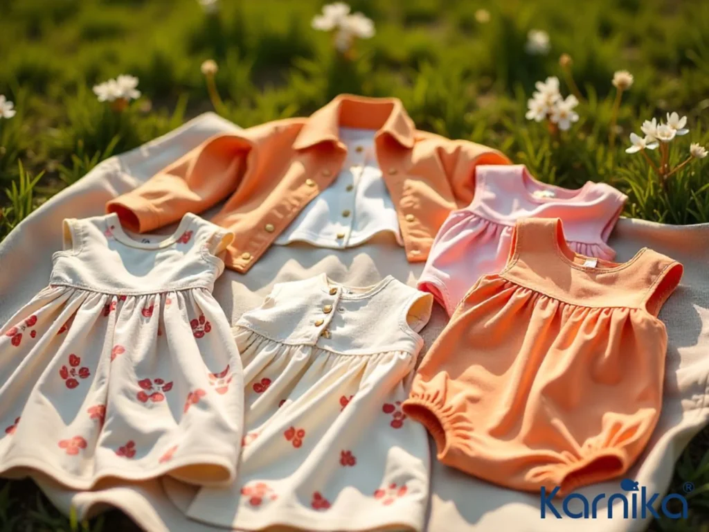 Colorful children's outfits by a top kids wear manufacturer in India
